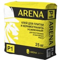 Клей для плитки и керамогранита усиленный ARENA P1